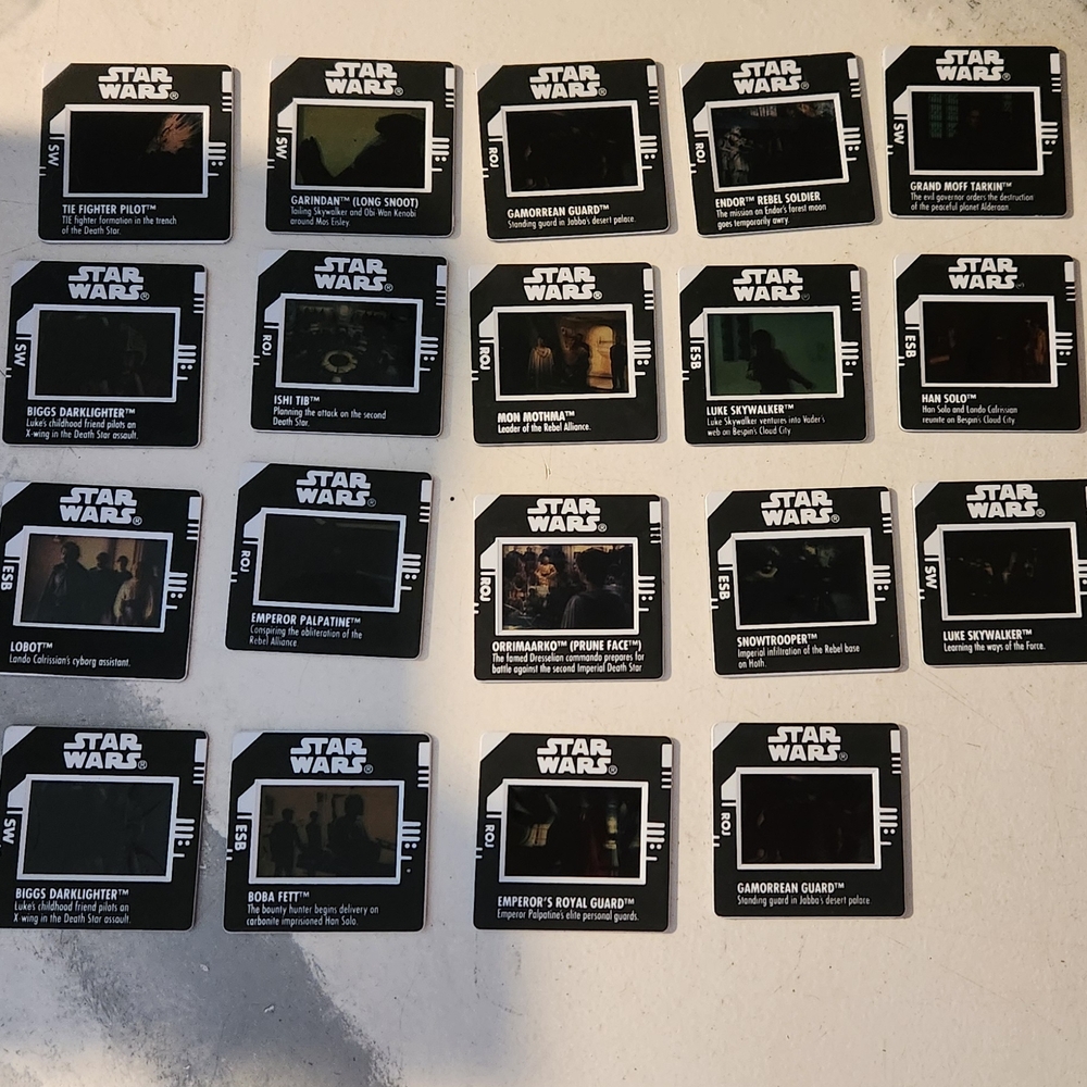 Star Wars Black and White Film Slides Collection